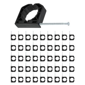 Highcraft JHK012-50 PEX Support J-Hook with Nail 1/2 in. Polyethylene (50 Pack), Black
