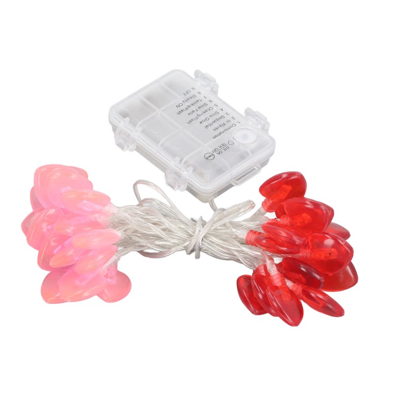 Red Heart Fairy Lights Romantic Battery Powered Love String Lights