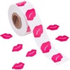 500 pegatinas de labios bronceadores, calcomanía autoadhesivo perforado rosado, estampado