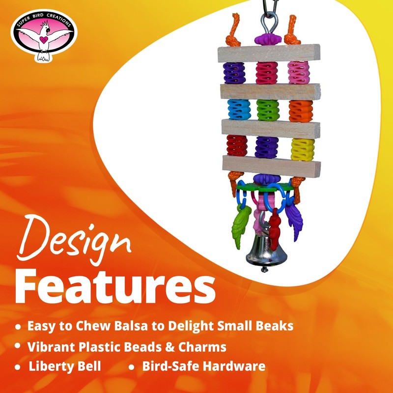 Super Bird Creations SB891 Balsa Bling Bird Toy, Small Bird