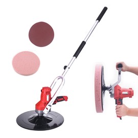 850W Electric Concrete Trowel Machine, Free Control 1-6 Gear Adjustment, Wall Smoothing Polishing Machine with Extension Rod, Electric Plaster Mortar Cement Putty Trowel
