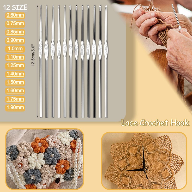 Coopay Crochet Set for Beginners Adults, 58-Piece Crochet Hook Set