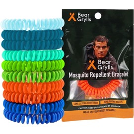 Bear Grylls Mosquito Repellent Bracelets for Adults & Kids - Natural DEET-Free Bands, Individually Wrapped