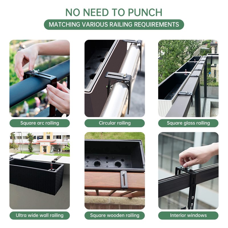 Planter Box Bracket,Flower Box Holder Brackets,Adjustable Window Box Brackets for