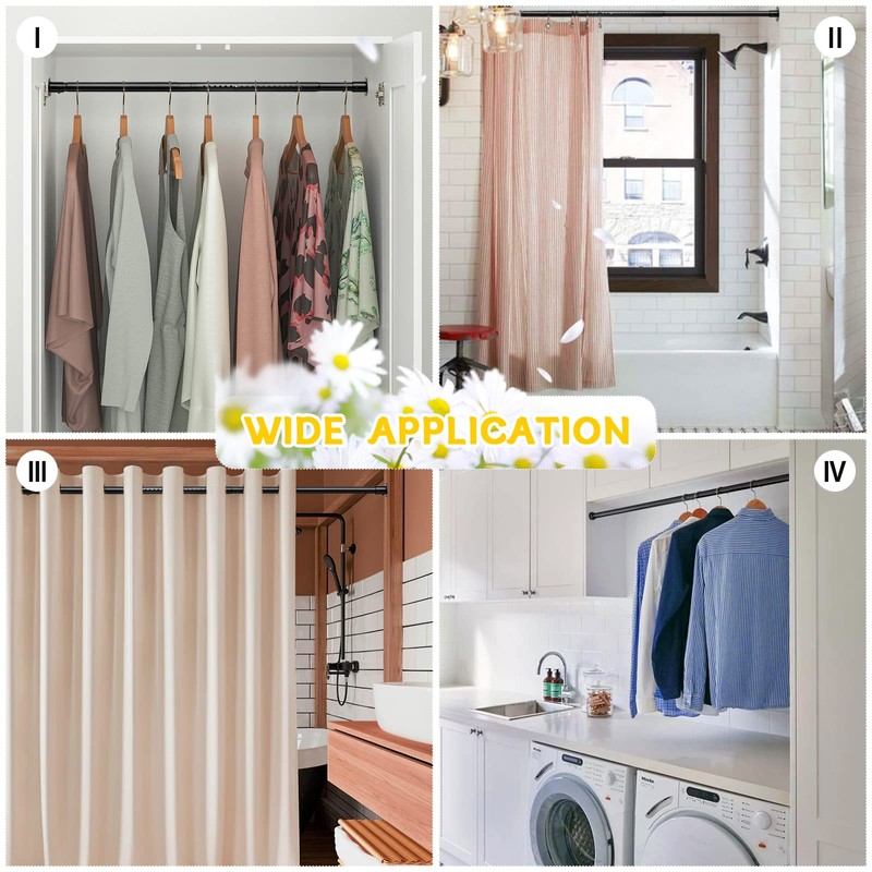 Closet Rod,17 to 96 Inch Adjustable Closet Rods for Hanging