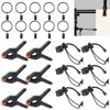 Rustark 22Pcs Backdrop Clips Clamps Elastic Photo Clips Holder Clips