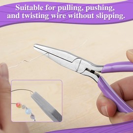 SPEEDWOX Flat Nose Pliers Smooth Jaw for Jewelry Making Mini Duck Bill Pliers Bracelet Bending Pliers Fine Micro Chain Nose Pliers for Wire Wrapping Bending Straightening Shaping Ring Opening