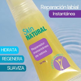 Skin Natural - Reparador Instantáneo de labios sin sabor, 100% Natural, 10ml