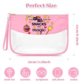 Snack Bag for Women Makeup Bag Snack Lover Gifts for Women Friends Sister Mom Funny Cosmetic Pouch Weekend Trip Gifts Food Bag Friendship Graduation Birthday Presents for Daughter Bestie Travel Pouch
