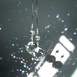 Kyvenly Suncatcher Prism Rainbow Maker Hanging Crystal Ball for Window Ornaments Home Decor Gift for Mother’s Day,Sister,Thank You Pack of 2