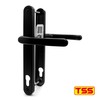 TSS Black UPVC Door Handle Pair Set, 117mm PZ (Centres),