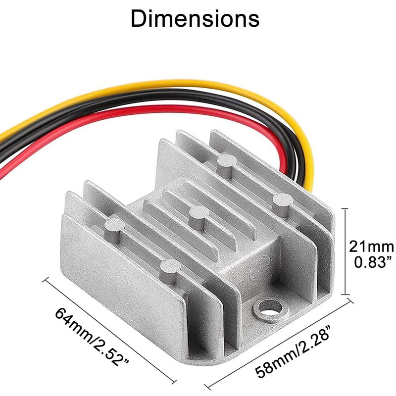 Greluma 1 x Waterproof DC-DC 12V Voltage Stabiliser DC 8V-40V