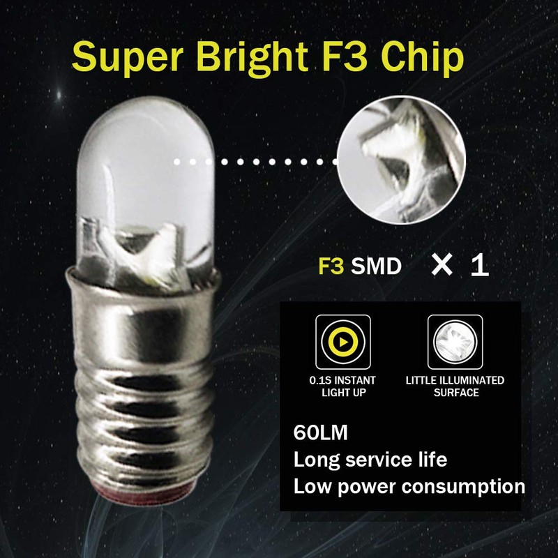 Ruiandsion E5 LED Bulb 12V Warm White E5 E5.5 Screw