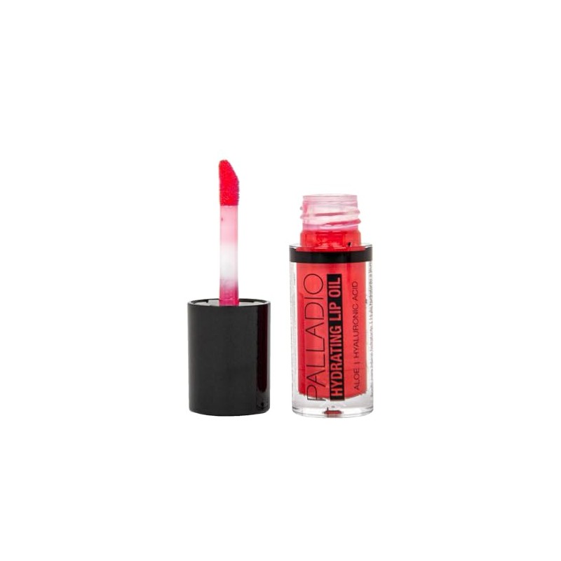 Palladio Aceite Labial Hidratante, Fórmula no pegajosa, Brillo sutil con