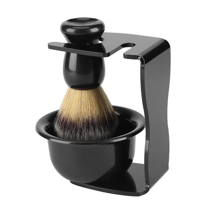 3 PCS Professional Men Shaving Brush Stand Holder Bowl Set