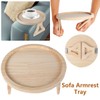Natural Pine Wood Sofa Side Tables Waterproof Round Portable and
