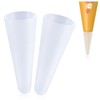 com-four® 2 x Plastic School Cone Tip Protectors – Round