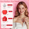 SKTJDL Valentines Forever Rose Gifts with Heart of Diamonds Necklace,Gifts
