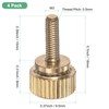 M METERXITY 4-Pack Knurled Thumb Screws, M3x10mm Solid Brass Flat