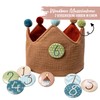 Papierdrachen Birthday Crown Muslin with Numbers - Red Brown -
