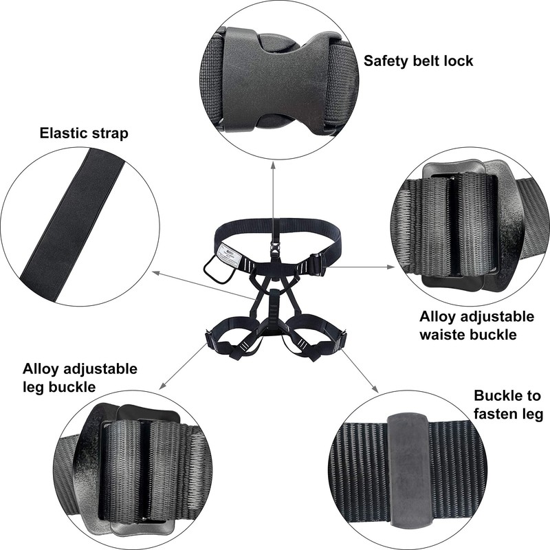 NewDoar Thickness Climbing Harness, CE Certification Wider Half Body Harness
