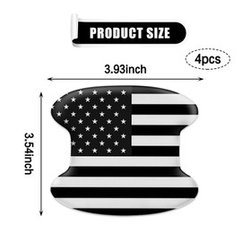 UGSHY Pack of 4 Car Handle Protector, Universal Car Door Handle Sticker, Anti Scratch Paint Protector, Automotive Exterior Accessories, for Cars Trucks SUVs (American Flag Black)