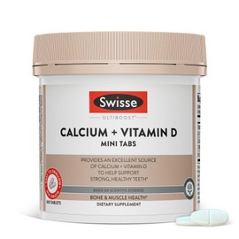 Swisse Calcium with Vitamin D3 and Citrate 830mg | Supplement for Women & Men | Bone Strength Support | Calcio | 300 Tablets | 2-Month Supply