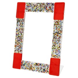 GlassOfVenice Murano Glass Klimt Photo Frame - Red 4X6 Inch