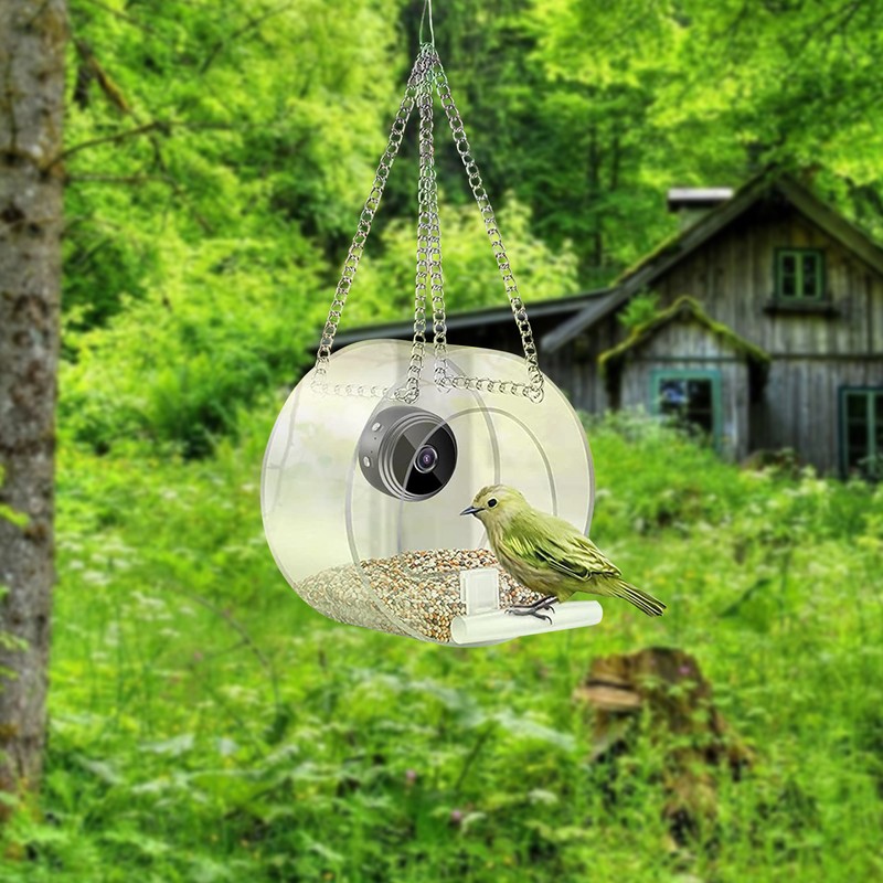 Smart Bird Feeder Night Vision Hanging Bird Feeder with Camera