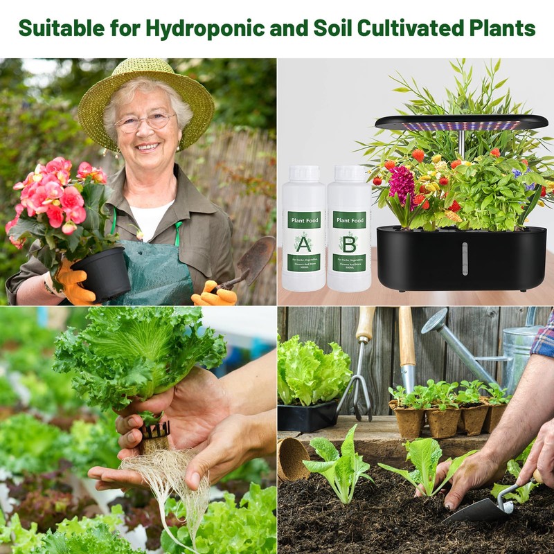 Tigvio 1000ml Hydroponic Nutrients A&B for Aerogarden Plant Food with
