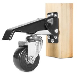 WEN CA2580 Retractable Workbench Casters, 2.5-Inch Diameter Wheels, 600-Pound Capacity, 4 Pack, Black