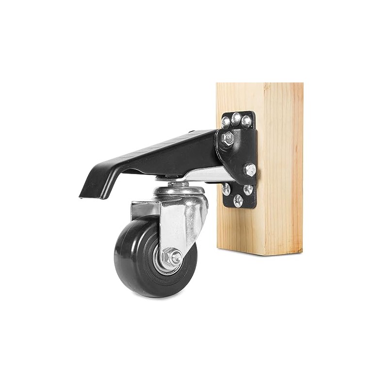 WEN CA2580 Retractable Workbench Casters, 2.5-Inch Diameter Wheels, 600-Pound Capacity,