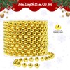 33 Feet Christmas Tree Gold Beads Garland, 8mm Faux Gold