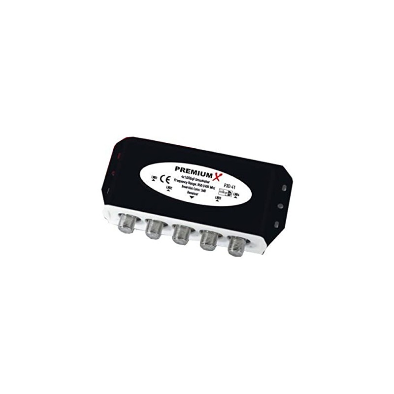 4x PremiumX PXD 41 DiSEqC Switch 4/1 Switch 2.0 Compatible