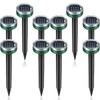 Solar Powered Mole Repellent 10 Pack, Effective Ultrasonic Gopher Repeller
