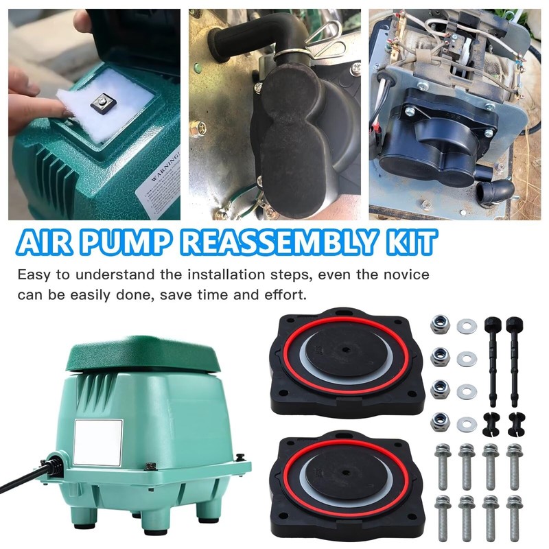 2024 Upgrade Air Pump Rebuild Complete Kit Diaphragms for Hi-blow