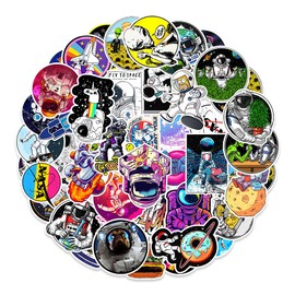 NASA Astronaut Stickers Pack of 100 Cute Space Explorer Stickers for Laptop Car Motorcycle Skateboard Water Bottle Luggage Vinyl Universe Planet Stickers for Children Teenagers Adults