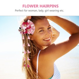 Bridal Hair Clips Japanese Kimono Hair Japanese Style Hair Clip Long Tassel Flower Hairpin Kimono Flower Hair Clip Hair Pin Long Hanfu Accessories