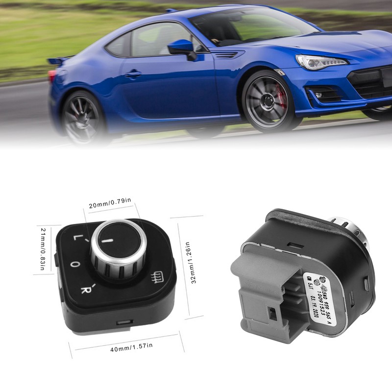 Car Rearview Mirror Adjust Knob Switch 5ND959565A Replacement for R32/RABBIT/EOS/Caddy
