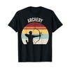 Archery Retro Sunset Bow Silhouette T-Shirt