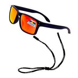 SydeStyle Polarized & Bifocal Reader Sunglasses for Men Women, Wrap Sports Sun Reading Glasses UV Protection (Red Lens, 1.50)