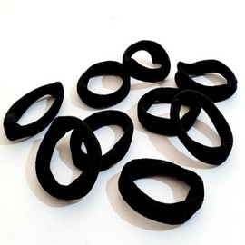Black Hair Tie 1P Hair Elastic Band Bun Band Knotless / 검정 머리끈 1P 머리고무줄 똥머리 밴드 무매듭