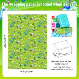 12 Sheets Chemistry Wrapping Paper - Science Lab Equipment & Chemical Element Design Gift Wrap, Perfect for Teachers, School Projects, Science Lovers, 19.7" x 27.6"