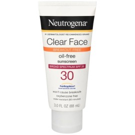 Neutrogena Clear Face Oil-Free Sunscreen SPF 30 3 OZ