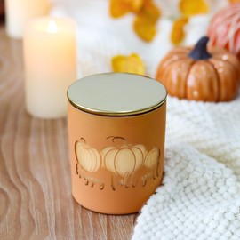 Pumpkin Candle 11oz - Fall Scented Candle with Pumpkin Design, Ideal for Fall Thanksgiving Table Decor, Thanksgiving Gifts