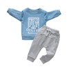 Infant Baby Boy Clothes Toddler Letters Long Sleeve Pullover Sweatsuit