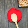 UPware Apple Shaped Spoon Rest Anti-Slip Durable Reusable Silicone Spoon