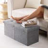 CUYOCA Storage Ottoman Bench Foldable Seat Footrest Shoe Bench End