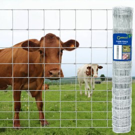 Livestock Fence, 5ft x 164ft Galvanized Cattle Fence, Deer Fence,Heavy Zinc Coating Wire Fencing,Farm Fence for Hog Goat Horse