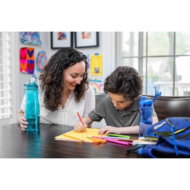 Pogo BPA-Free Tritan Plastic Water Bottle with Soft Straw, 40